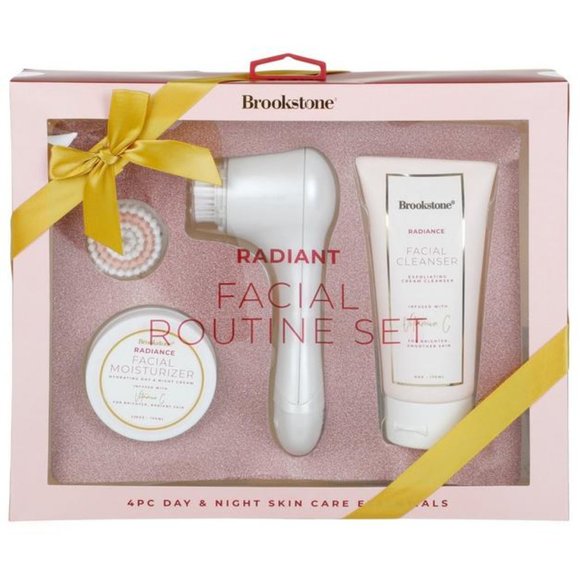 Brookstone Day & Night Brush Spa Facial Routine 5 Pc perfect Gift Set NWT/NEW